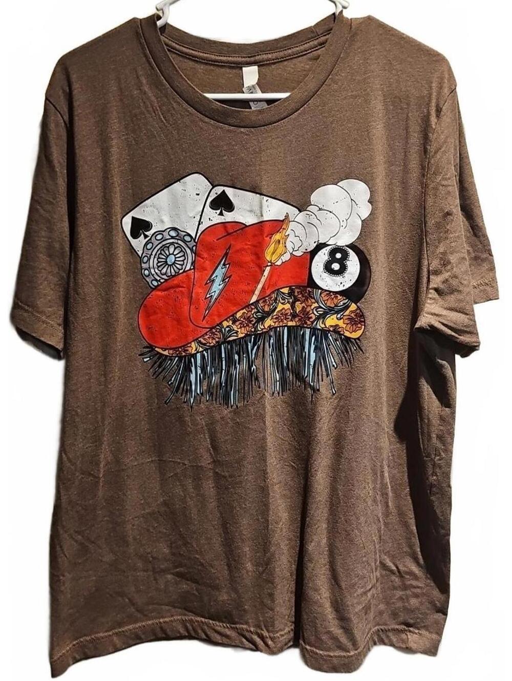 Vegas Cowgirl Boutique Graphic Print Tee. Size XL